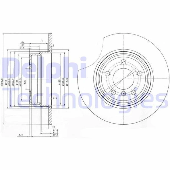 FREN DISKI ARKA BMW X5 E53 00 06