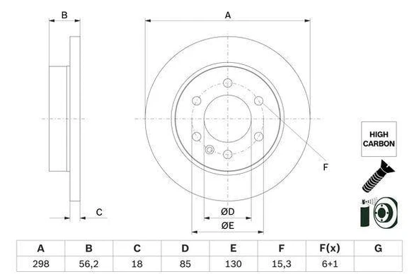 FREN DISKI ARKA MERCEDES SPRINTER B907 B910 18 ELEKTRONIK PARK FRENI