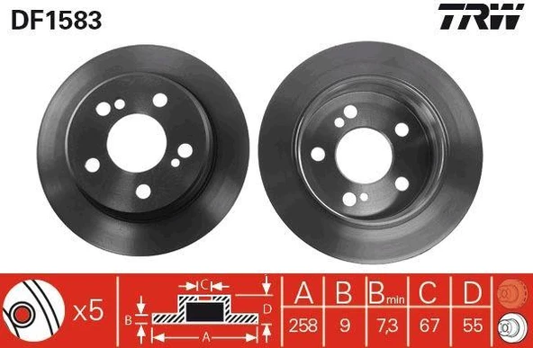 FREN DISKI ARKA MERCEDES W201 W202 W124 C124