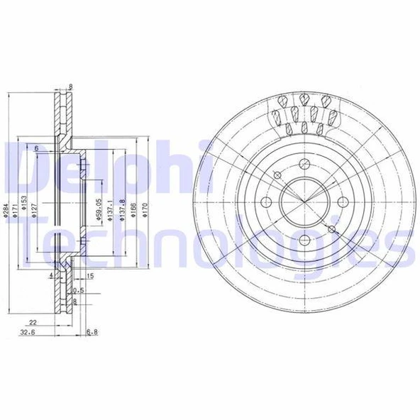 ON FREN DISKI FIAT TIPO 91 95 PUNTO 99 12 COUPE 96 00 ALFA ROMEO 146 95 01 145 95 01 LANCIA DELTA II 93 99 DEDRA 91 99