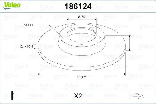 FREN DISKI ON BMW E34 88 96 ürün görseli 1