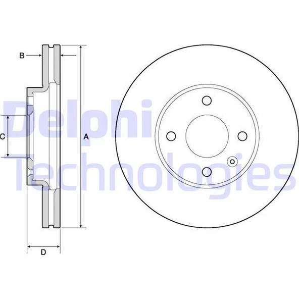 ÖN FREN DİSKİ CHEVROLET AVEO T300 1.2 16v / AVEO T300 1.4 16v 11 14 256X24X60X45.5X4DL HVL 14 JANT