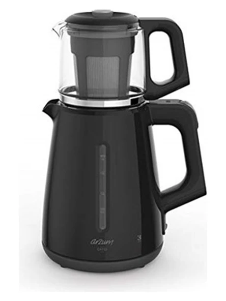 Arzum Cam Demlik Çay Makinesi 1700 Watt - Siyah AR3061 ''TEŞHİR''