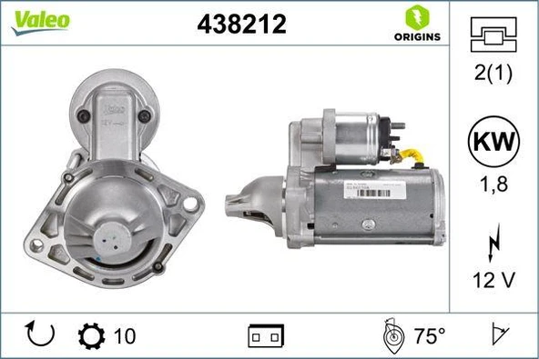 MARS MOTORU 12V 10DIS 1.8KW OPEL ASTRA H-COMBO C-CORSA C-D-MERIVA A-TIGRA-AGILA 1.3 CDTI