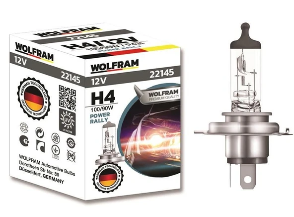 AMPUL 12V H4 100/90 P43t STANDART IŞIK TIRNAKLI P43t 62204