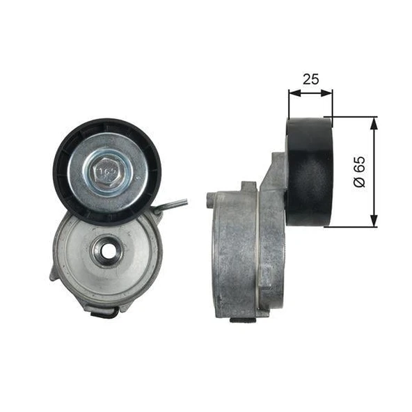 ALTERNATÖR GERGİ RULMANI VOLVO S80 2.0TDİ 08 V70 2.0D-FREELANDER 2.2 06 C5 2.2 MONDEO 2.0TDCİ 07 9653197280-C2Z16647-1345A034-1613840780-5751F5-5751G0 ürün görseli 1