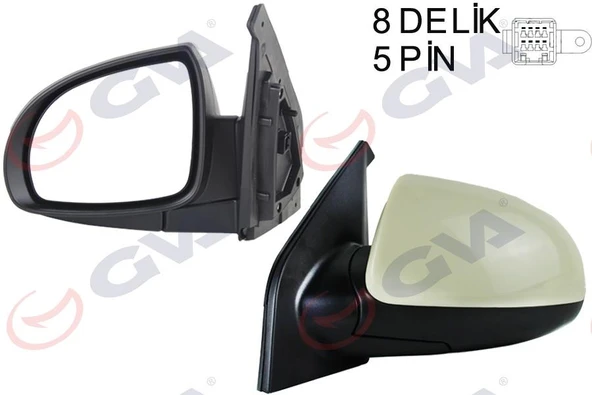 DIŞ DİKİZ AYNASI SOL PICANTO 06 ELEKTRİKLİ ISITMALI ASTARLI KONVEKS VM-753EHPL ürün görseli 1