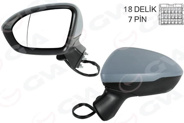 DIŞ DİKİZ AYNASI SOL CRUZE 17- ASTRA K 15-22 ELEKTRİKLİ KATNALABİLİR ISITMALI ASTARLI ASFERİK ürün görseli 1