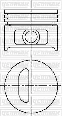 PISTON SEGMAN STD 75.80mm CLIO 1.2 RL-RN-RT 91-98 E5F A 710 / E7F 708