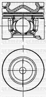 PISTON SEGMAN STD 7500MM FOCUS III 11 CORIER 14 B-MAX 14 1.6 TDCI FIESTA 08 1.6 TDCI EURO5 P308 P3008 PARTNER TEPE P207 P508 P5008 EXPERT III JUMPY III SCUDO III C3 III DS3 DS5 C5 III C4 PICASSO