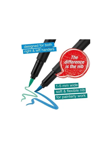 Faber Castell Black Edition Keçeli K Fırça uç 10lu - 2