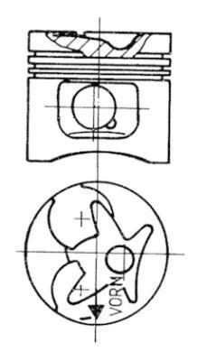 PISTON SEGMAN 0.50 87.50mm MERCEDES OM601 OM602 OM603 W201 W124 W202 W463