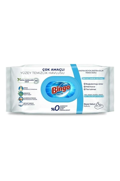 Bingo Pratik Yüzey Havlusu Beyaz Sabun