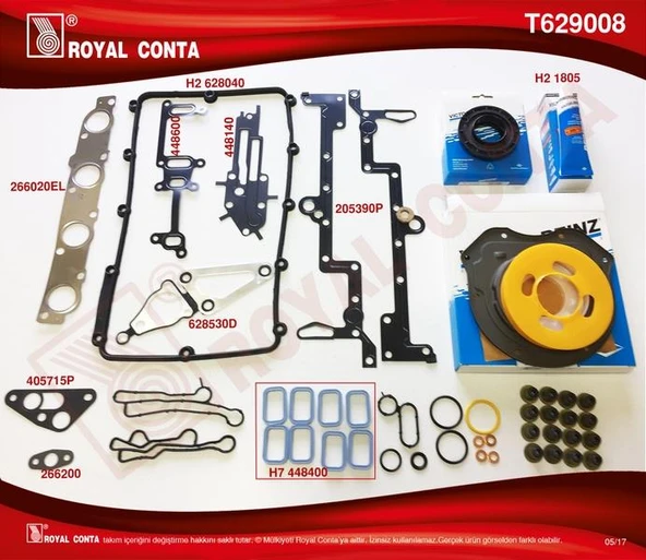 MOTOR TAKIM CONTA REINZ KEÇ. SUBP.LASTİK SKC SİZ TRANSIT V348 11 14 V363 14 RANGER 12 2.2TDCI 155PS EURO5 A.CEKER