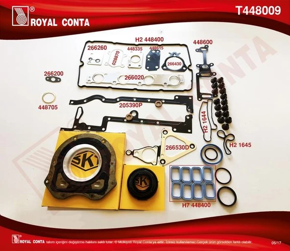 MOTOR TAKIM CONTA SKT KEÇELİB REINZ S.LASTİKLİ SKCSIZ TRANSIT V184 2.4 TDI 01 06