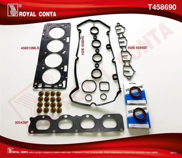 ÜST TAKIM CONTA REİNZ KEÇELİ SUBAP LASTİKLİ ASTRA H-J-INSIGNIA 1.6 16V 116HP A16XER-Z16XER