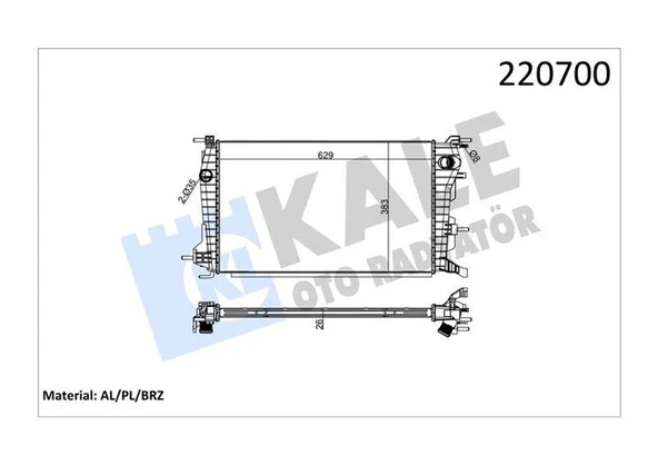 RADYATÖR RENAULT FLUENCE DIESEL 1 SIRA ALB SİSTEM ürün görseli 1