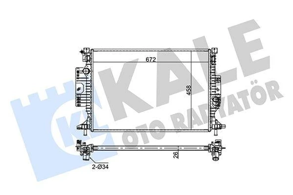 MOTOR SU RADYATORU FORD GRAND C MAX 11 FOCUS III 11 KUGA II 14 AT MT 26mm 1.5 ECOBOOST 2.0 DURATORQ