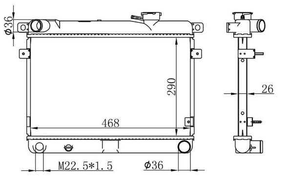 RADYATOR M131 EM-YM BRAZİNG MT 290X458X26