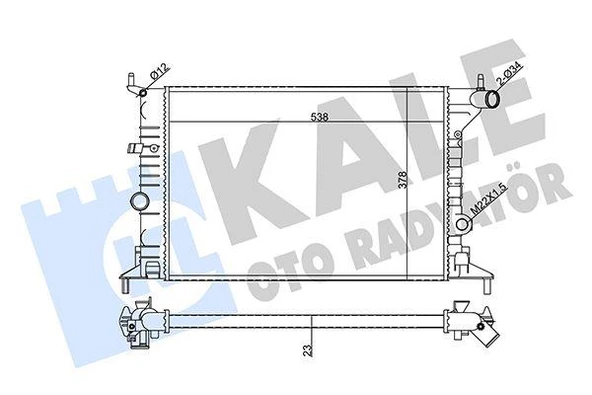 SU RADYATÖRÜ OPEL VECTRA B 1.6-1.8-2.0 16V 95 03 AT MEKANİK 24MM