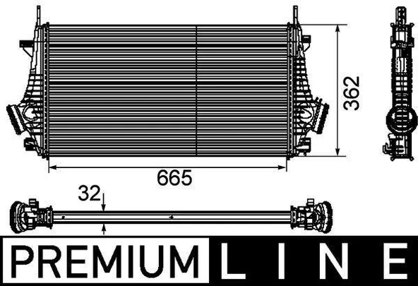 TURBO RADYATÖRÜ INTERCOOLER INSIGNIA A 09 17 1.6 CDTI LET-DTH-DTJ 2.0 DTH-NFT-NHT-DTR AL/PL/BRZ 2.8 NET-NER 665x361.7x32