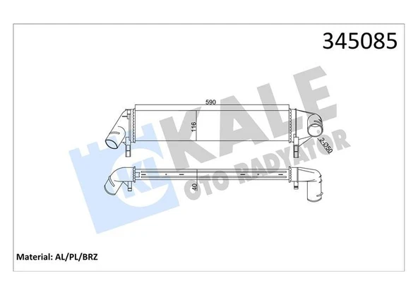 TURBO RADYATÖRÜ INTERCOOLER LOGAN MCV-SANDERO 09 K9K AL/PL/BRZ