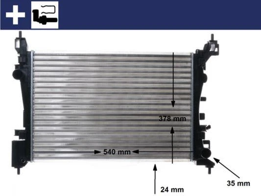MOTOR SU RADYATÖRÜ OPEL CORSA D-CORSA E 1.2-1.4 A12XER A12XEL B12XEL A14XER B14XER 11 540x378x23