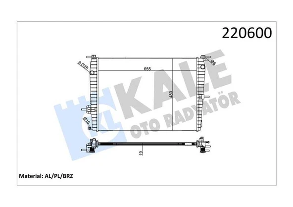RADYATÖR RENAULT FLUENCE 1.6 BENZİNLİ 1 SIRA ALB SİSTEM
