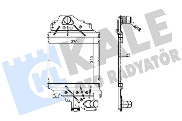 TURBO RADYATÖRÜ INTERCOOLER CLIO II 1.5DCI AL/PL/BRZ 345x370x27