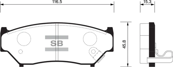 ÖN FREN BALATA SUZUKI VITARA 1.6L G16B 5 kapı 16v 92-01 / GRAND VITARA 1.6L G16B SQ416 3 kapı 98-05 / GRAND VITARA 1.6L M16A JB416 3 kapı 06-