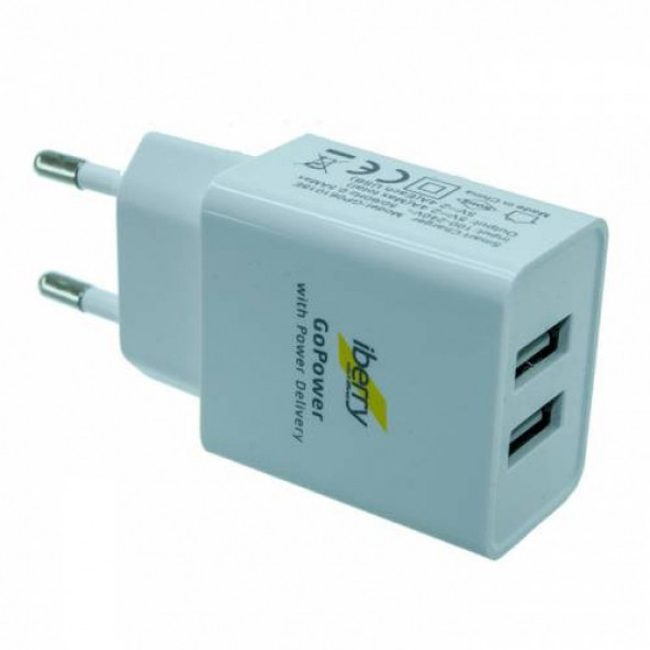 iberry Type-c USB Çift Girişli Hızlı Şarj Aleti - 2