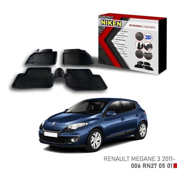 3D PASPAS RENAULT MEGANE 3 2011- ürün görseli 1