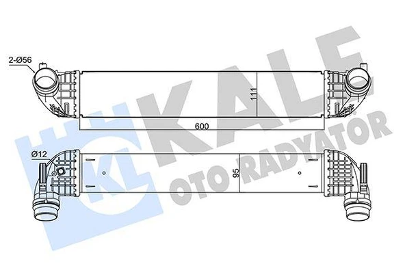 INTERCOOLER OPEL ASTRA K INTERCOOLER AL/BRZ 600X111X95 ürün görseli 1