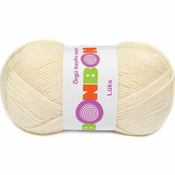 Bonbon Lüks Örgü Patik İpi 98272 Krem