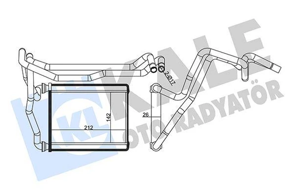 KALORİFER RADYATÖRÜ TOYOTA RAV4 2.0L 1AZ-FE ACA21 01-05 - ALEMİNYUM ürün görseli 1