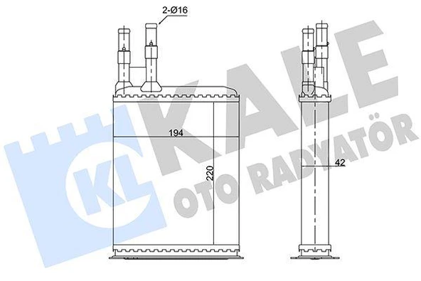 KALORİFER RADYATÖRÜ DUCATO-BOXER-JUMPER 94-02 220x195x42 ürün görseli 1
