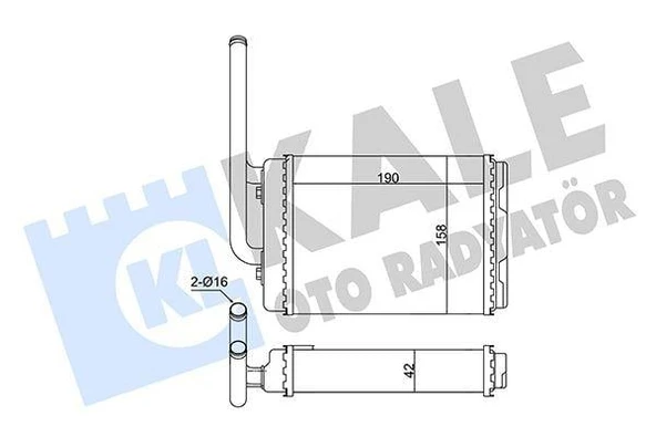 KALORİFER RADYATÖRÜ TWNG 1.2İ 93 175X152X26 OTO.-MEK.