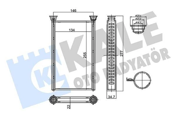 KALORIFER RADYATORU BMW N13 N20 N26 N47 B37 B38 B47 B48 B58 F20 F22 F30 F32 F34 F36 ürün görseli 1