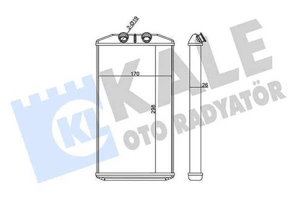 KALORİFER IVECO DAILY VI 14-16 - BORUSUZ 26MM ürün görseli 1