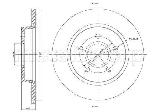 ARKA FREN DISK AYNASI FOCUS III 11 17 271x11x63.5x41x5DL ürün görseli 1