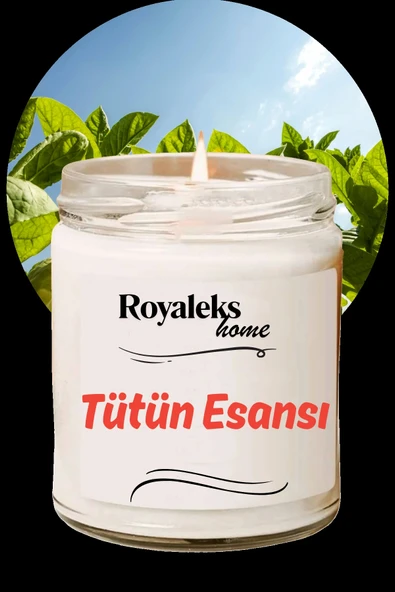 Doğal Özel Seri Kokulu Dekoratif Kavanoz Mum 210 cc - Tütün Esansı - RYL