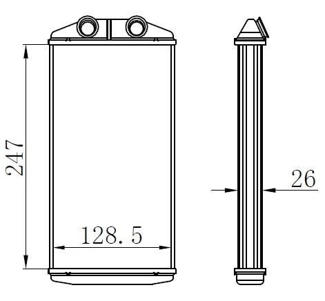 KALORİFER RADYATÖRÜ BRAZİNG P301-CITROEN ELYSEE 250X130X26