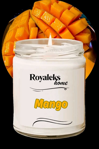 Doğal Özel Seri Kokulu Dekoratif Kavanoz Mum 210 cc - Mango Esansı - RYL