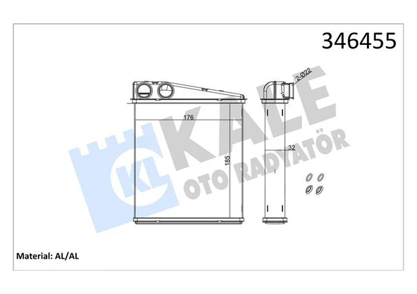 KALORİFER RADYATÖRÜ BRAZİNG CADDY III-GOLF V-VI-JETTA III-OCTAVIA-TOURAN-ALTEA-LEON-A3-Q3-TOLEDO ürün görseli 1
