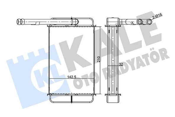 KALORIFER RADYATORU TRANSIT 2.0 2.5D 85 92 T12 T15 92 00 BRAZING