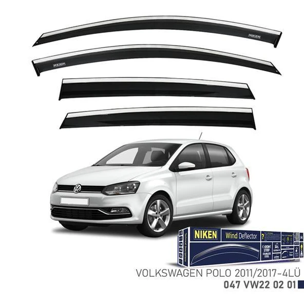 KROMLU CAM RÜZGARLIĞI VW POLO 2011-2017 4LÜ ürün görseli 1
