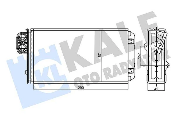 KALORİFER CITROEN XM-PEUGEOT 605 KALORİFER BORUSUZ AL/MKNK 42 MM