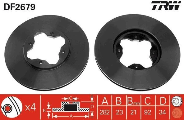 ÖN FREN AYNASI ROVER 600 618 96-99 620İ Sİ Tİ 93-99 623Sİ 93-99 HONDA ACCORD 90-98 15 JANT ürün görseli 1
