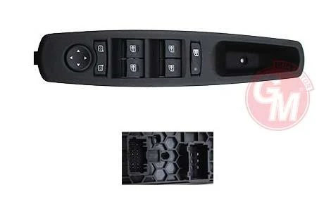 CAM AÇMA ANAHTARI ÖN SOL KOMPLE RENAULT MEGANE III 09 FLUENCE 09 DÖRTLÜ MERKEZİ KİLİT DÜĞMELİ AYNA AYARLI ürün görseli 1