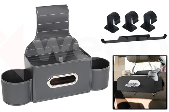 ARAÇ İÇİ KOLTUK ARKASI ORGANİZERİ SİYAH